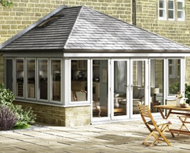 Tiled conservatory roof